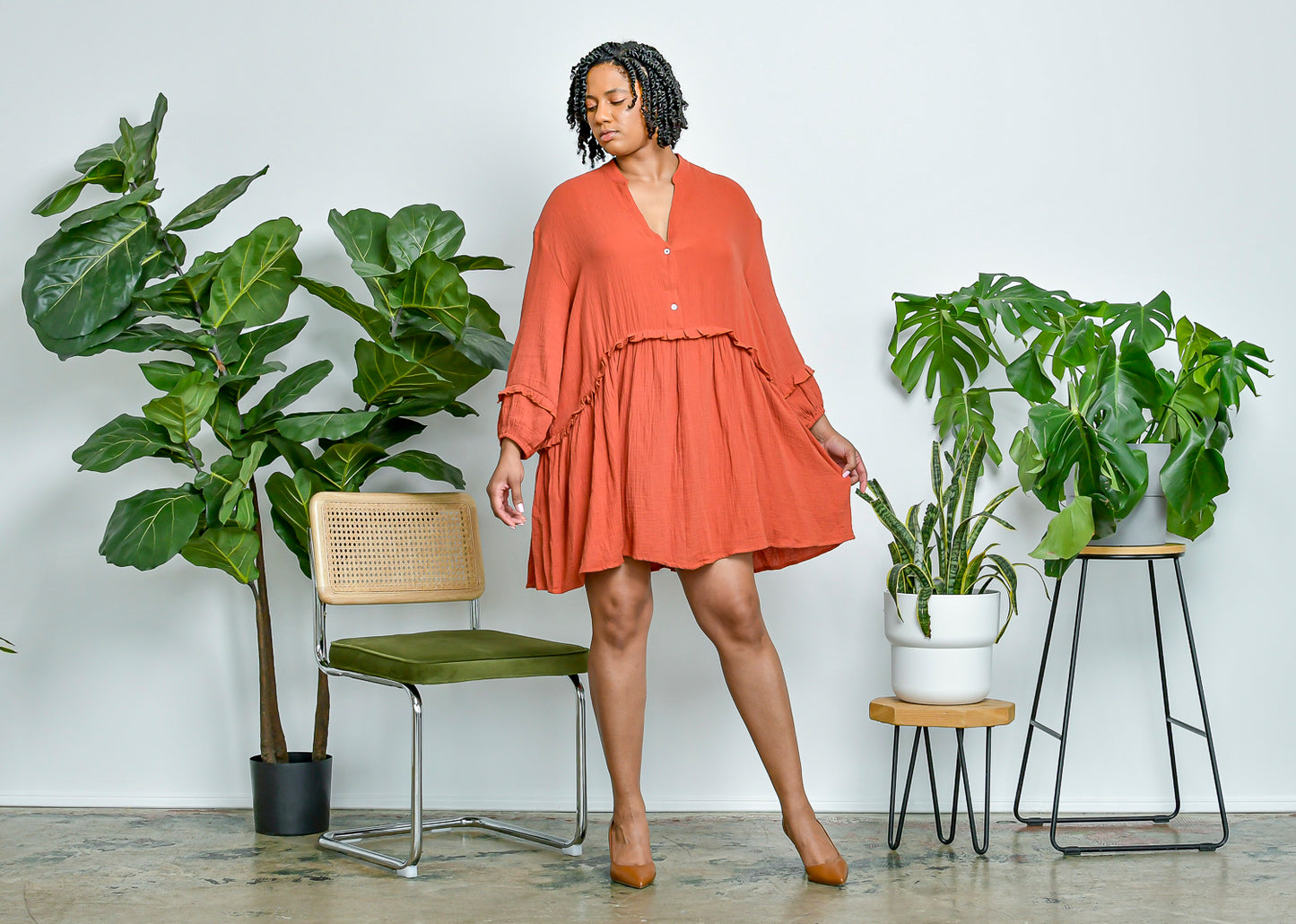 Women's Mini Ruffle Dress