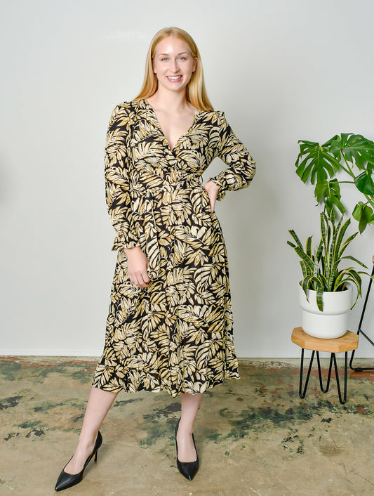 Women's Work Dresses, Women's Event Dresses, Flounce Sleeve Dress