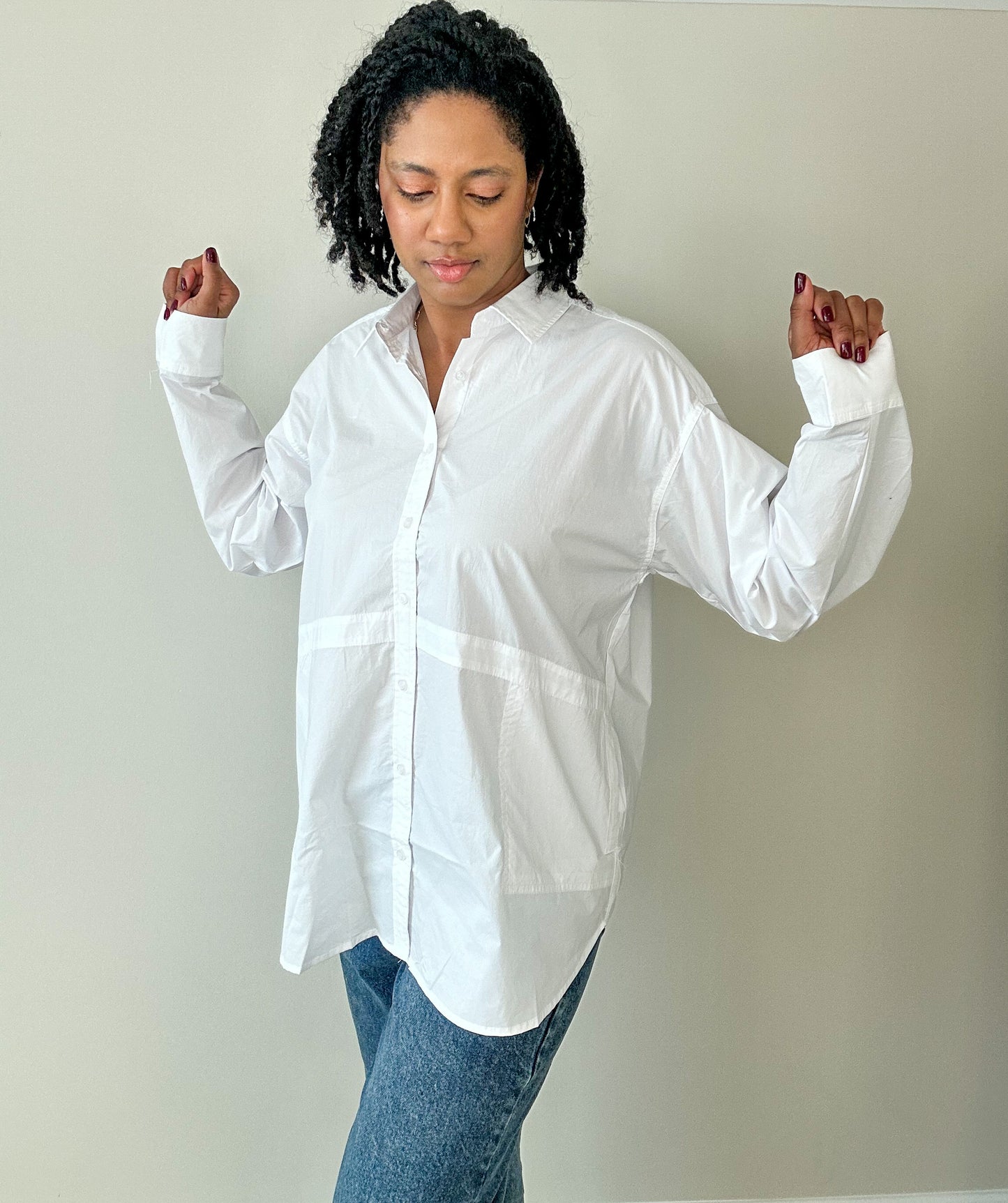 Women's Oversized Button Down Blouse