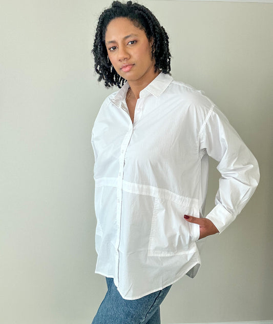 Women's Woven Cotton Button Down 